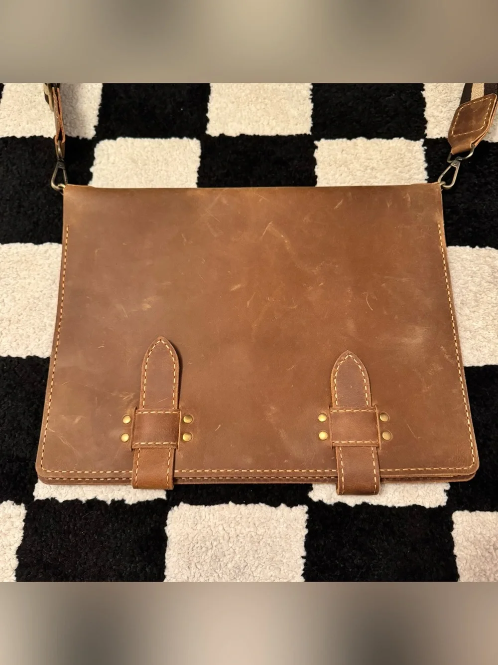 Robrasim Handmade Leather Sketchbook Cover Messenger Bag